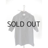 STILL BY HAND  /  SH02252   Open collar S/S nylon shirt