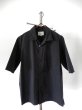 画像1: STILL BY HAND  /  SH02252   Open collar S/S nylon shirt (1)